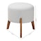 Baxton Studio Elkie Japandi Light Grey Boucle Fabric and Walnut Brown Finished Wood Ottoman Footstool 233-13323-ZORO - alternate 8